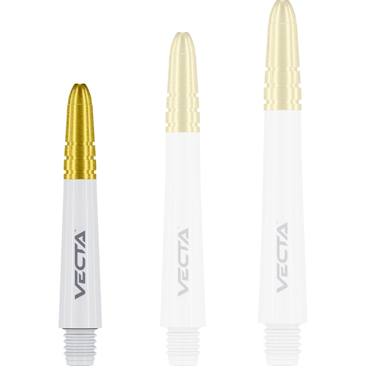 Tiges De Fléchettes WINMAU Vecta Noir & Or - Stabilité Aérodynamique, 3 Tiges Par Pack (34mm, 37mm Ou 40mm)